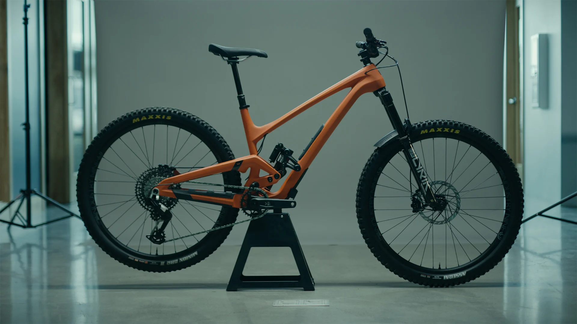 Bike in the shop on film night